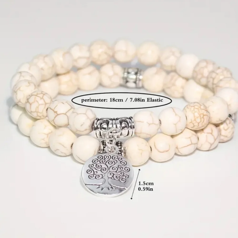 Natural Stone Tree Of Life Bracelet